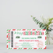 Kerstcoupon sjabloon bewerkbaar (Staand voorkant)