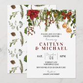 Kerstcoureur Invite, holiday Shower Kaart (Voorkant / Achterkant)