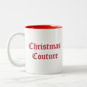 kerstcouture tweekleurige koffiemok (Links)
