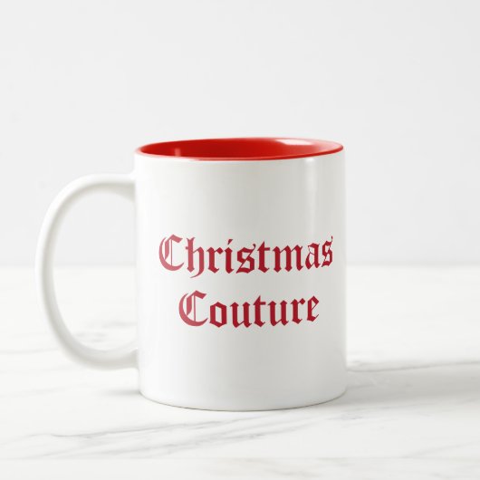 kerstcouture tweekleurige koffiemok (Links)