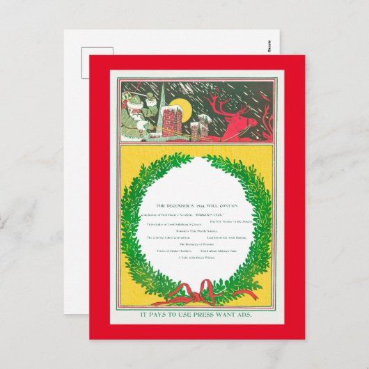 kerstcover feestdagenkaart (Voorkant / Achterkant)