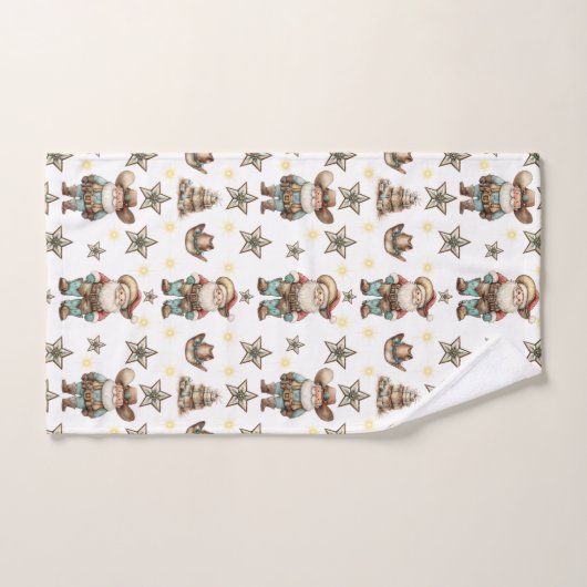 Kerstcowboy Bad Handdoek (Handdoek)