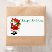 Kerstcowboy-kerstlabel of Sjabloon van de naam van Etiket (Insitu)