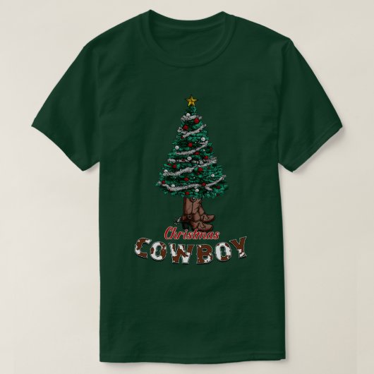 Kerstcowboy T-shirt (Design voorkant)