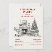 Kerstcoziene interieurscène kaart (Voorkant)