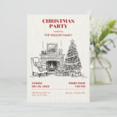 Kerstcoziene interieurscène kaart (Staand voorkant)