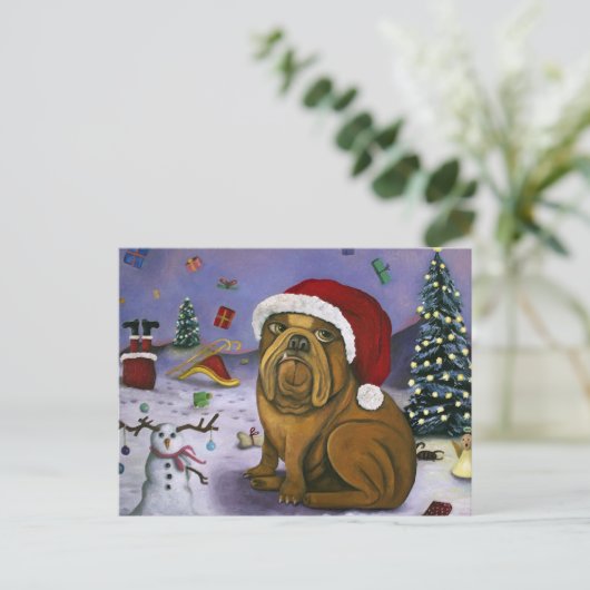 kerstcrash feestdagenkaart (Staand voorkant)