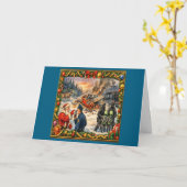 Kerstcrash wenskaart kaart (Gele Bloem)
