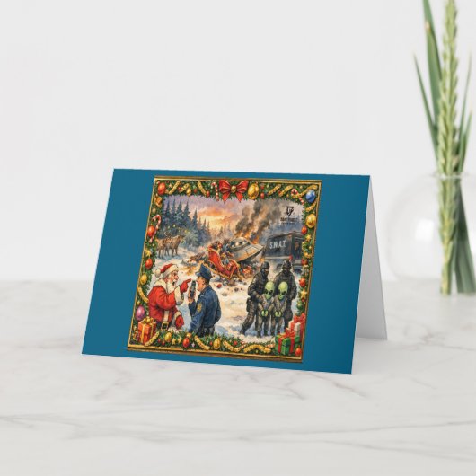 Kerstcrash wenskaart kaart (Voorkant)
