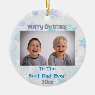 kerstCreëer Je eigen foto voor papa Keramisch Ornament