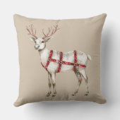 Kerstcrème Rood Wit Pepermunt Vos en Herten Kussen (Achterkant)