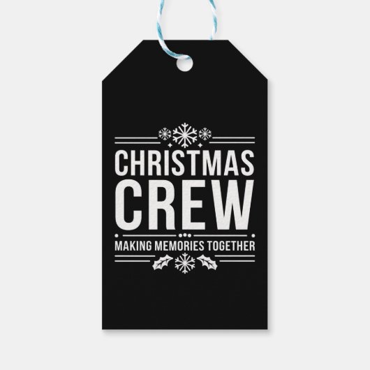 Kerstcrew Familie Reünie Graphic Kerstvakantie Cadeaulabel (Achterkant)