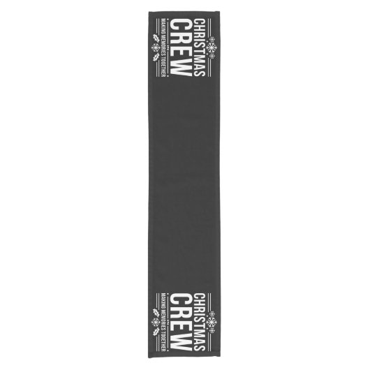 Kerstcrew Familie Reünie Graphic Kerstvakantie Korte Tafelloper (Voorkant)