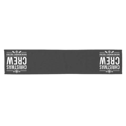 Kerstcrew Familie Reünie Graphic Kerstvakantie Korte Tafelloper (Horizontaal)