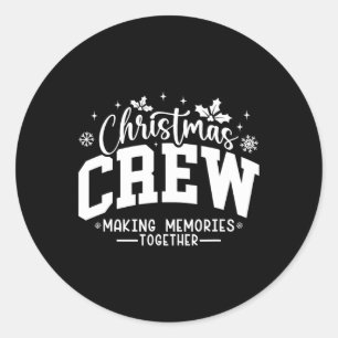 Kerstcrew Familie Reünie Graphic Kerstvakantie Ronde Sticker