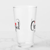 kerstcrin rendierrood hartglas glas (Links)