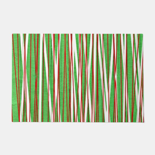 Kerstcrisis, rood en groen deurmat (Voorkant)