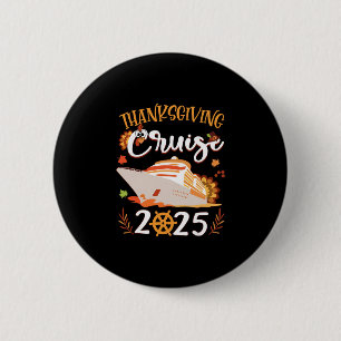 Kerstcruise 2025 Grappige Kalkoen Laat Kerst zien Ronde Button 5,7 Cm