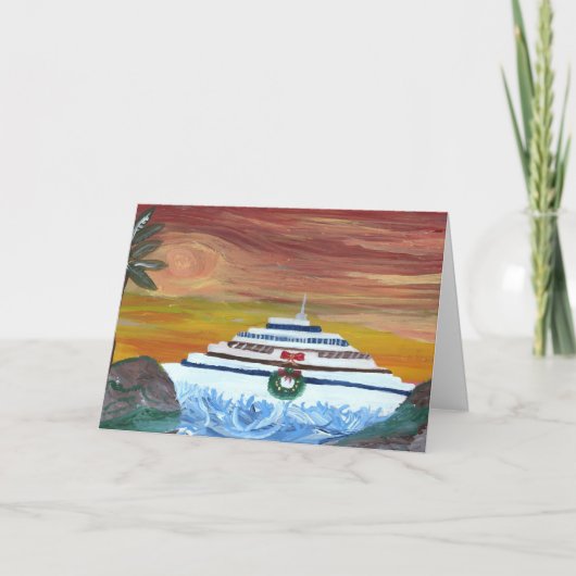 Kerstcruise Feestdagen Kaart (Voorkant)