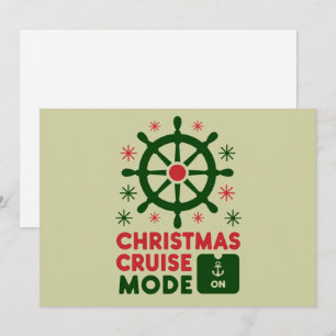 Kerstcruise-modus op schip Kerstmis 2024 Feestdagenkaart