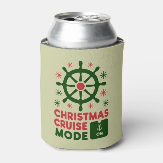 Kerstcruisemodus op schip Kerstmis 2024 Blikjeskoeler (Blikje Voorkant)
