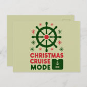Kerstcruisemodus op schip Kerstmis 2024 Briefkaart (Voorkant / Achterkant)