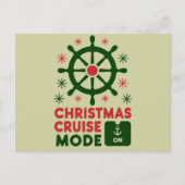 Kerstcruisemodus op schip Kerstmis 2024 Briefkaart (Voorkant)