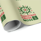 Kerstcruisemodus op schip Kerstmis 2024 Cadeaupapier (Rol Hoek)