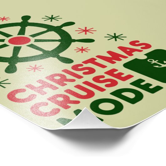 Kerstcruisemodus op schip Kerstmis 2024 Foto Afdruk (Hoek)