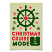 Kerstcruisemodus op schip Kerstmis 2024 Foto Afdruk (Voorkant)