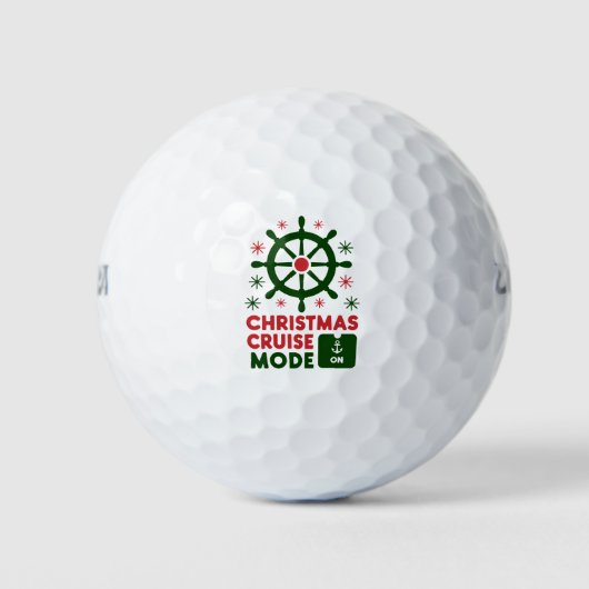 Kerstcruisemodus op schip Kerstmis 2024 Golfballen (Voorkant)