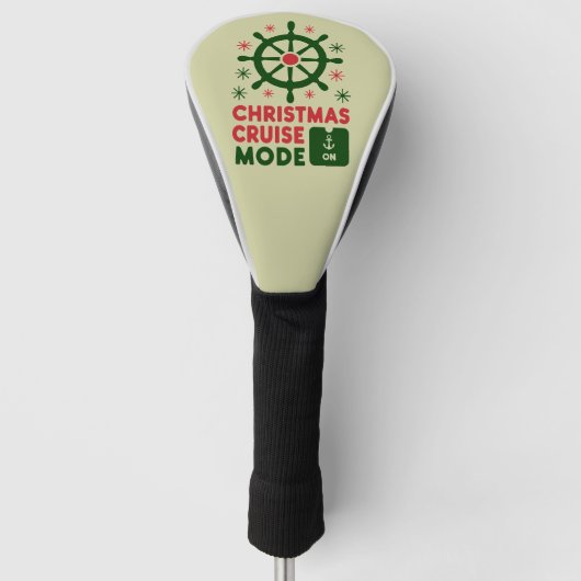 Kerstcruisemodus op schip Kerstmis 2024 Golfheadcover (Voorkant)