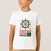 Kerstcruisemodus op schip Kerstmis 2024 T-shirt (Voorkant)