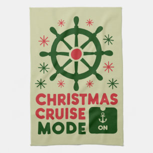 Kerstcruisemodus op schip Kerstmis 2024 Theedoek