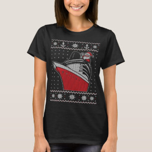 Kerstcruiseschip Santa Ugly Christmas Sweater T-shirt