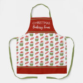 Kerstcupcake Baking Team Holiday Schort (Voorkant)