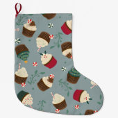 Kerstcupcake Stocking Grote Kerstsok (Voorkant)