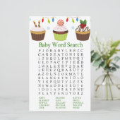 kerstcupcakes Baby shower Word Search Game (Staand voorkant)