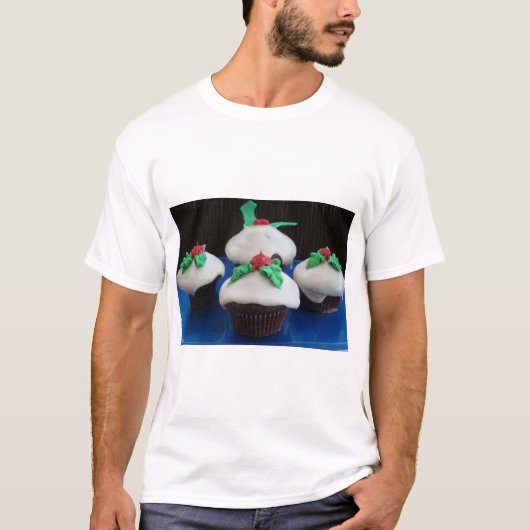 Kerstcupcakes T-shirt (Voorkant)