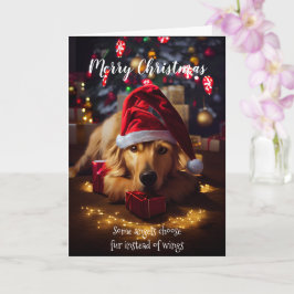 Kerstcute Golden Retriever Dog Kaart