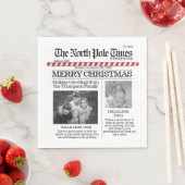 Kerstcute North Pole Times White Foto Servet (Insitu)