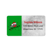 Kerstcute Red Robin Bird Etiket (Voorkant)