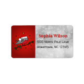 Kerstcute Red Robin Bird Etiket (Voorkant)