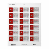 Kerstcute Red Robin Bird Etiket (Full Sheet)