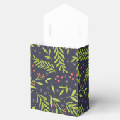 KerstCypress Snowflakes Berries Red Flowers Bedankdoosjes (Geopend)