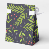 KerstCypress Snowflakes Berries Red Flowers Bedankdoosjes (Achterkant)