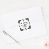 KerstCypress Snowflakes Berry Return Address Vierkante Sticker (Envelop)
