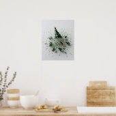 Kerstd Boomornament van Bovenaf Exploderend Poster (Keuken)