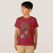 Kerstdabbing Reindeer Soccer T-shirt (Voorkant volledig)