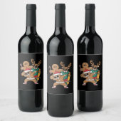 Kerstdabbing Santa Beer Schaats Rendier Xmas Wijn Etiket (Flessen)